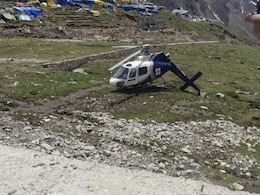 Narrow Escape For Helicopter Ambulance During Kedarnath Emergency Landing Narrow Escape For Helicopter Ambulance During Kedarnath Emergency Landing