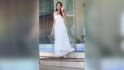 Janhvi Kapoor Takes The Sustainable Summer Dressing Path In A White Lace  Maxi