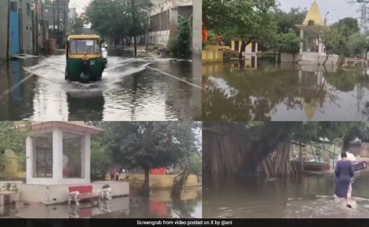Морадабад След като силни дъждове хвърлиха района на Морадабад на