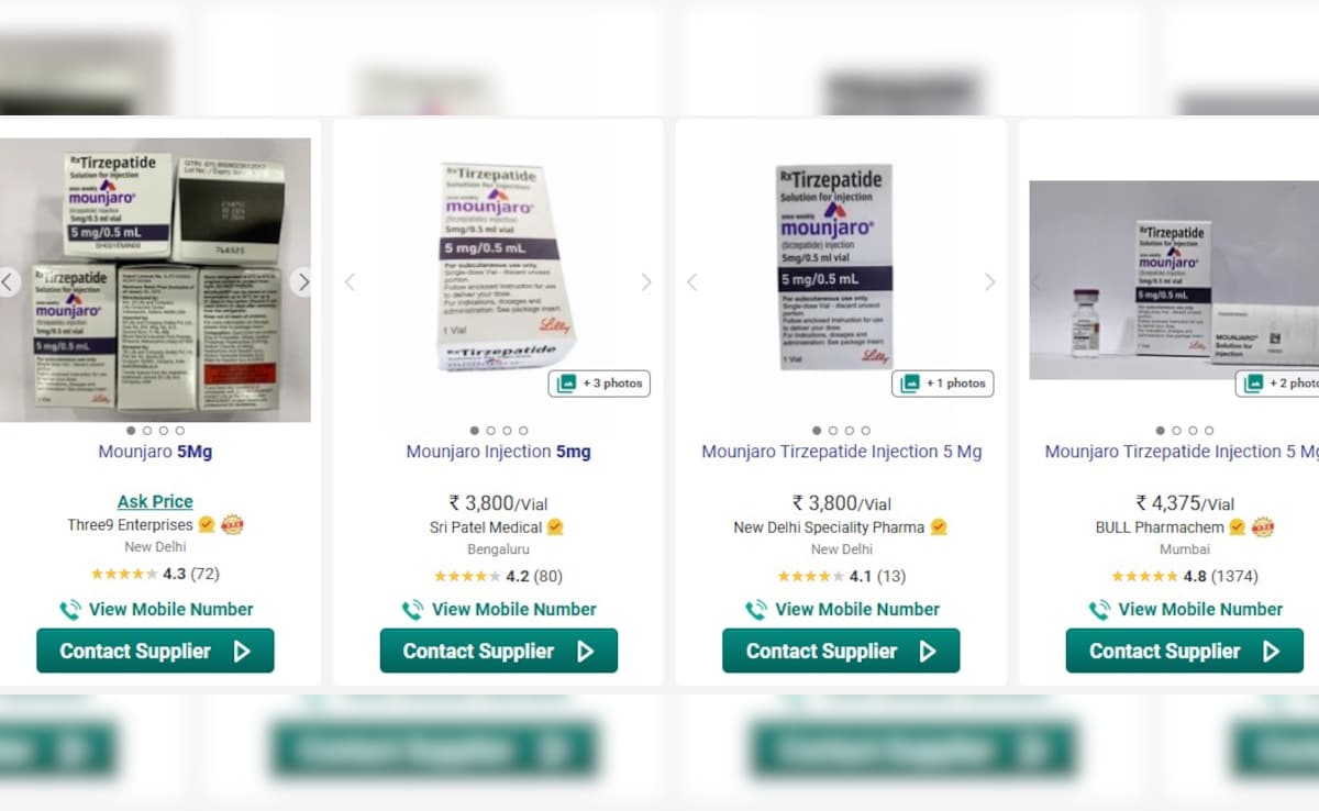 Mounjaro is now easily available online, through platforms like India Mart. 