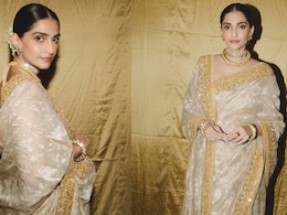 Sonam Kapoor Sparkles A Little More Than Usual In A Glistening Tissue Saree Sonam Kapoor Sparkles A Little More Than Usual In A Glistening Tissue Saree