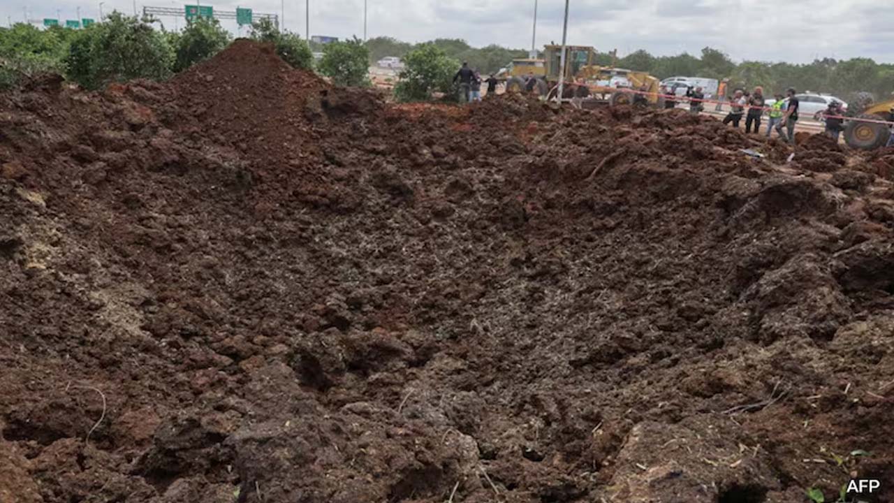 Watch: 25-Metre-Deep Crater At Israel's Biggest Airport After Houthi Missile Strike
