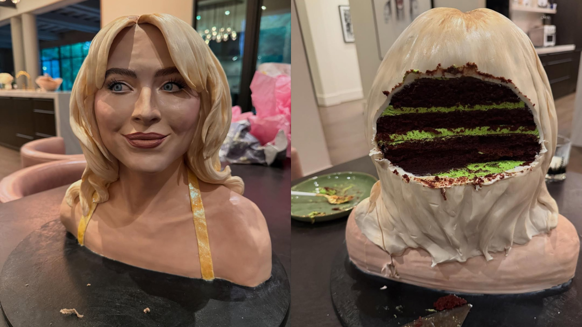 Hyper-Realistic Sabrina Carpenter Cake Goes Viral, Internet Is Unsure If It's Funny Or Scary