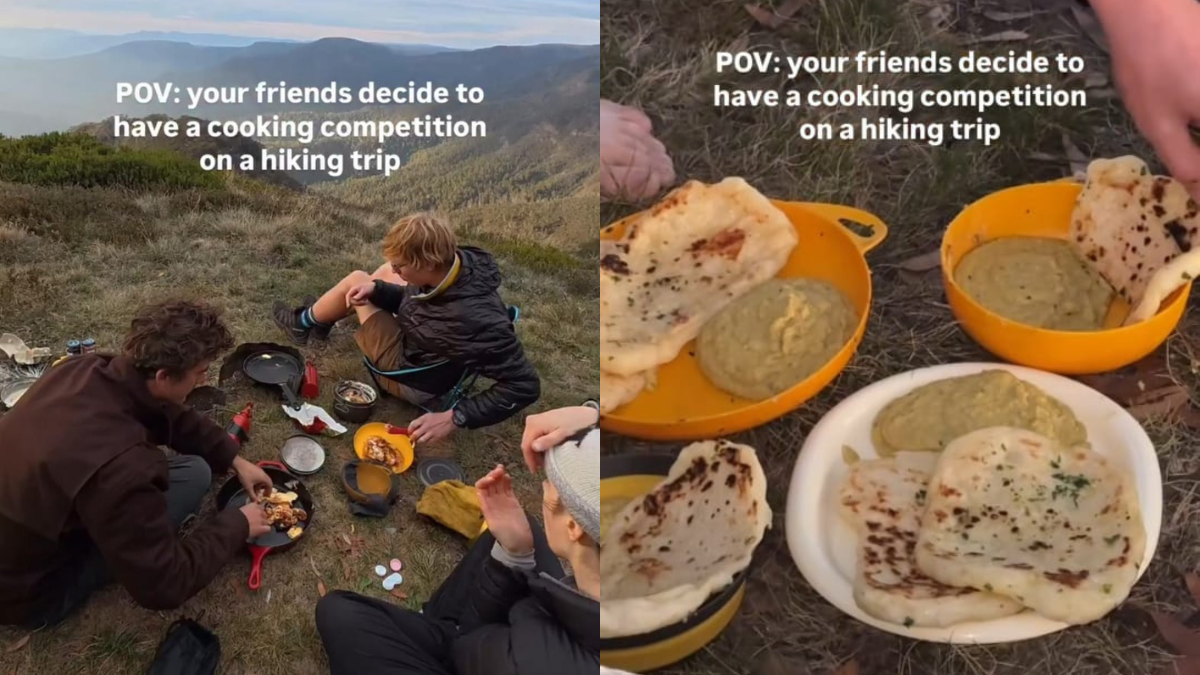 Hikers Cook Garlic Naan, Risotto, Cheesecake And More On Trail. Foodies Love The Idea