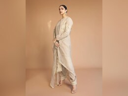 Deepika Padukone Exudes Elegance In A Beige Embroidered Kurta Set At WAVE Summit 2025