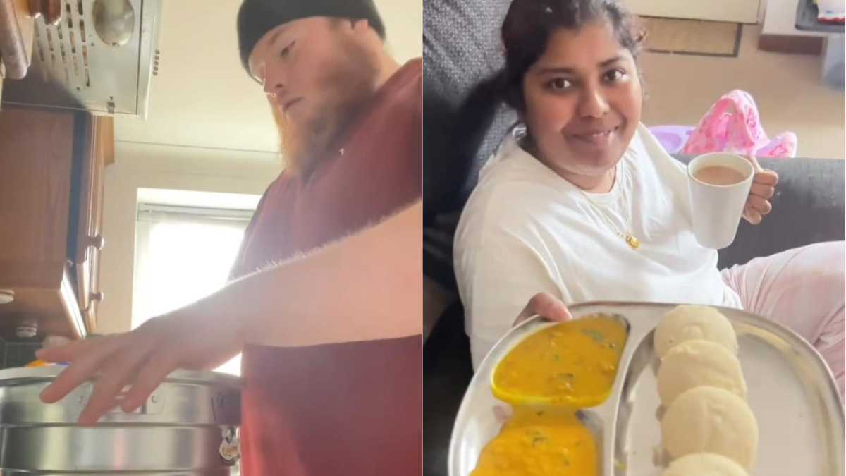 Welsh Husband Makes Idli, Chutney And Chai For Indian Wife, Internet Calls Him "Green Flag"