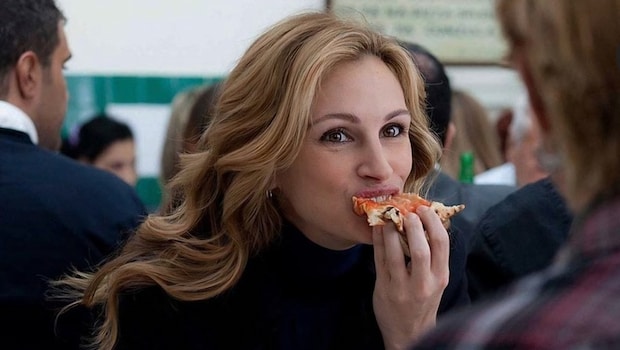 "Im in love. Im in a relationship with my pizza," says Julia Roberts in Eat.Pray.Love