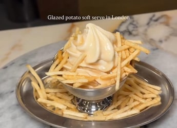 Viral Video Shows Ice Cream Topped With Crisp Potato, Internet Gives A Thumbs Up Viral Video Shows Ice Cream Topped With Crisp Potato, Internet Gives A Thumbs Up