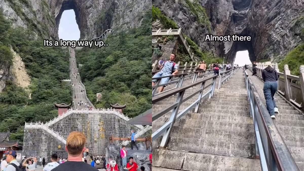 Vlogger Climbs 999 Steps Of 'Stairway To Heaven' In China, Finds Unexpected "Reward" At The End