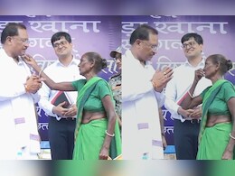 बीजापुर से सामने आई एक खूबसूरत तस्वीर, वृद्धा ने CM के चेहरे को हाथ से चूमते हुए दिया आशीर्वाद