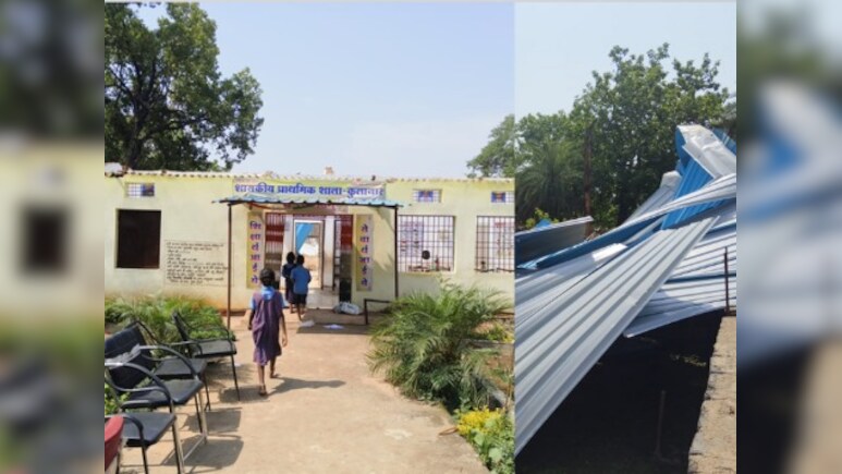CM School Jatan Yojana से खिलवाड़, यहां एक आंधी में ही उड़ गई सरकारी स्कूल की टीन शेड