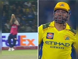 MS Dhoni Falls To Wonder Catch By Ex-CSK Star vs RR, Internet Can't Keep Calm MS Dhoni Falls To Wonder Catch By Ex-CSK Star vs RR, Internet Can't Keep Calm