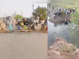 Road Accident: ट्रक की जोरदार टक्कर से सीमेंट फैक्ट्री माइंस में जा गिरे बाइक सवार दो युवक, एक ही हुई मौत, परिजनों ने किया चक्का जाम