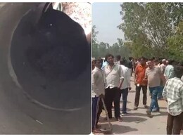 लाठी, डंडे और जाल... मुरादाबाद में पाइप के अंदर छिपा तेंदुआ आखिर पकड़ा गया