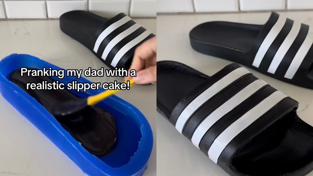 Woman's Realistic Slipper Cake Pranks Father, Goes Viral