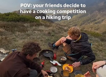 Hikers Cook Garlic Naan, Risotto, Cheesecake And More On Trail. Foodies Love The Idea Hikers Cook Garlic Naan, Risotto, Cheesecake And More On Trail. Foodies Love The Idea