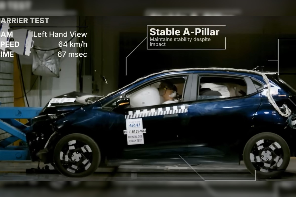 2025 Altroz front offset deformable barrier test