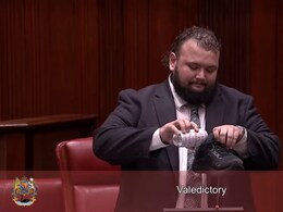 Australian MP Ends Term By Drinking Beer From Shoe - A Celebration Style Called 'Shoey' Australian MP Ends Term By Drinking Beer From Shoe - A Celebration Style Called 'Shoey'