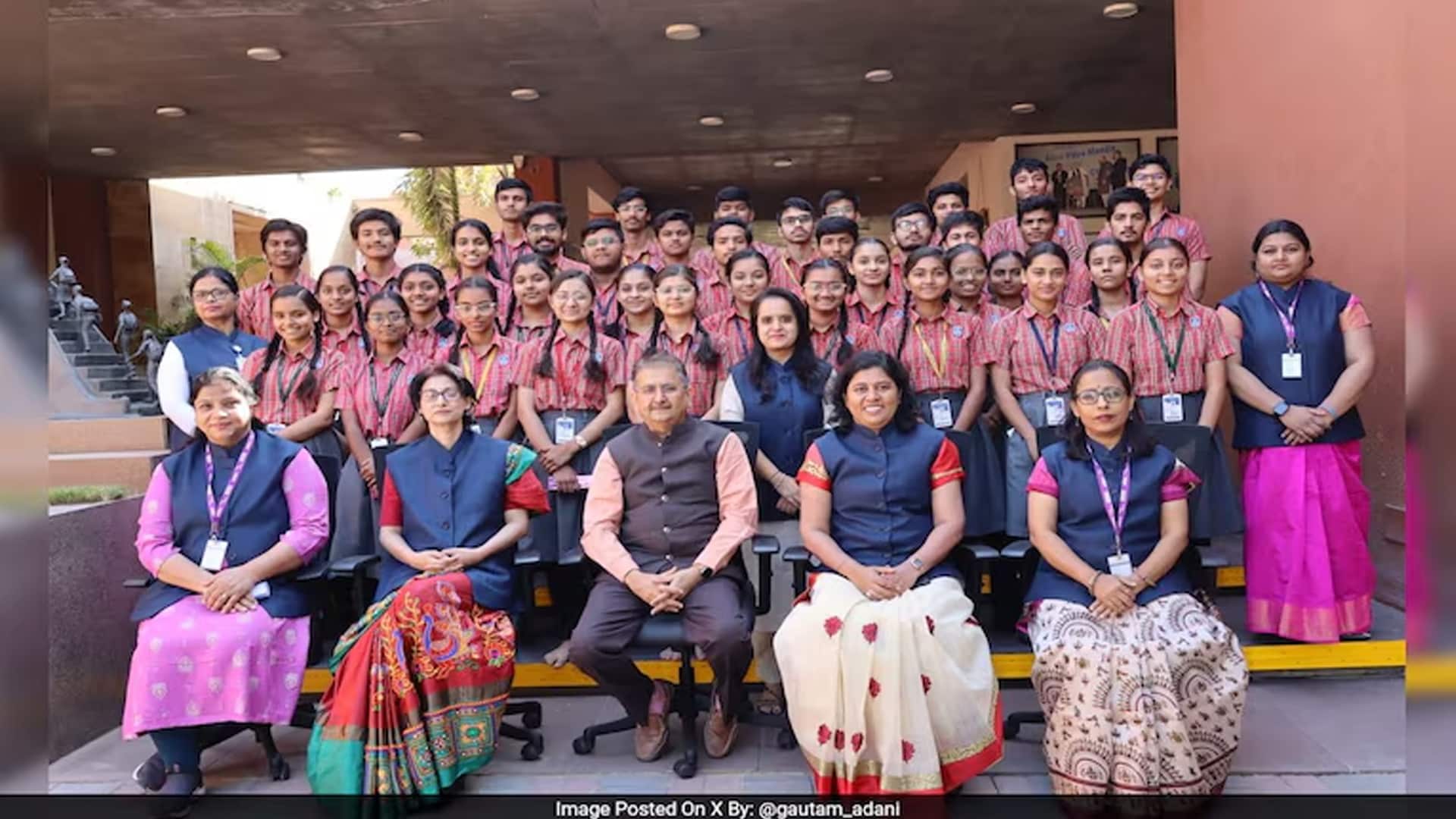 "No Fees! No Limits!": Gautam Adani Praises Adani Vidya Mandir Students For 100% CBSE Result