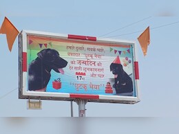 राजस्थान में कुत्ते को जन्मदिन बधाई वाली लगी होर्डिंग, लिखा- हैप्पी बर्थडे छुटकू भैया