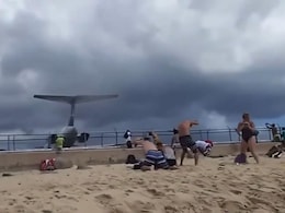 This Beach Is So Close To An Airport, Jet Blasts Can Blow People Away. Watch Viral Video This Beach Is So Close To An Airport, Jet Blasts Can Blow People Away. Watch Viral Video