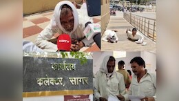 तपती धूप में दंडवत होकर जनसुनवाई में पहुंचे पिता-पुत्र, दबंगों ने कब्जाली जमीन पर नहीं हो रही कार्रवाई