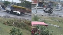 On CCTV, Car Collides With Truck, Flips 5 Times On Bihar Highway