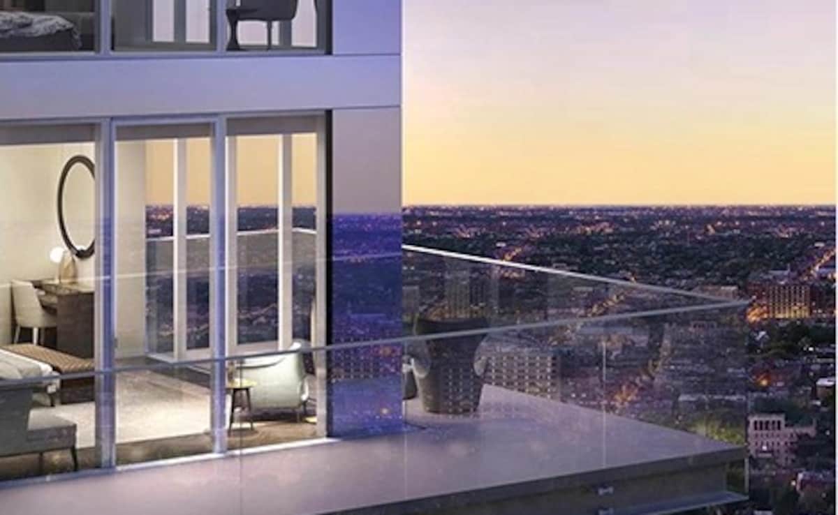 Expansive private balconies offering panoramic views of the Aravalli hills Expansive private balconies offering panoramic views of the Aravalli hills