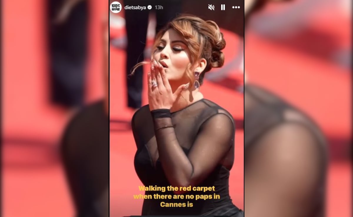 Urvashi Rautelas oops moment at Cannes 2025. Screenshot: Instagram/dietsabya Urvashi Rautelas oops moment at Cannes 2025. Screenshot: Instagram/dietsabya