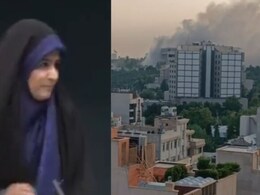 इराणमध्ये Live प्रसारणच्या दरम्यान इस्रायलचा बॉम्बवर्षाव, बातम्या सांगताना अँकर पळाली, पाहा Video इराणमध्ये Live प्रसारणच्या दरम्यान इस्रायलचा बॉम्बवर्षाव, बातम्या सांगताना अँकर पळाली, पाहा Video