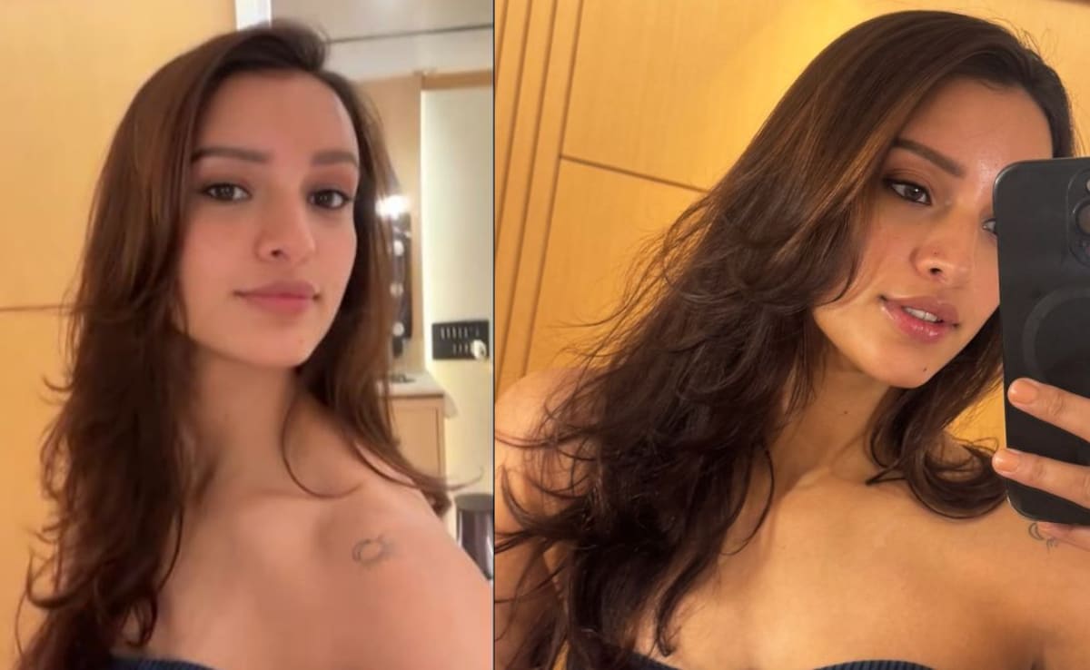 Tripti Dimri looks chic in minimal makeup. Photo: Instagram/tripti_dimri Tripti Dimri looks chic in minimal makeup. Photo: Instagram/tripti_dimri