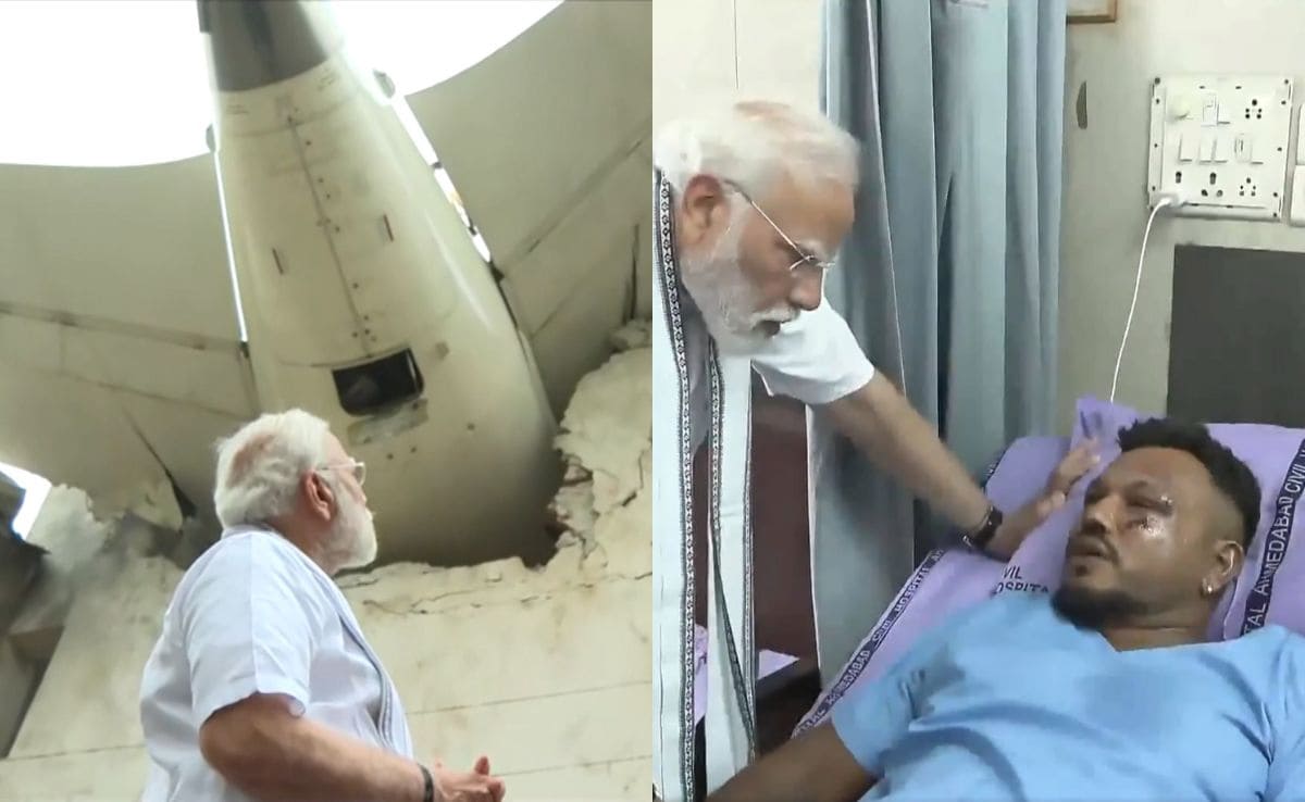 PM Modi Visits Ahmedabad Plane Crash Site, Meets Lone Survivor At Hospital