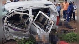 Horrific Road Accident : बिलासपुर में भीषण सड़क हादसा,&nbsp;तीन लोगों की मौके पर मौत;&nbsp;दीवार से टकराई तेज रफ्तार कार