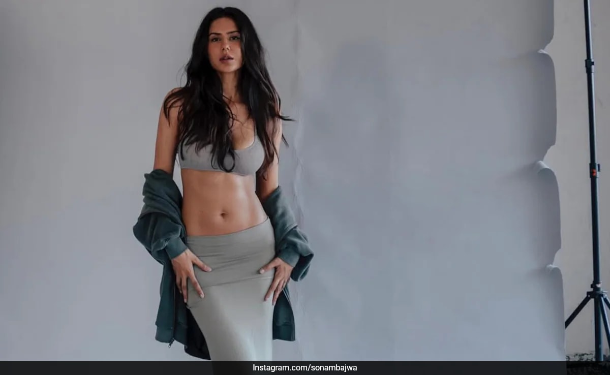 Sonam Bajwa Rocks Grey Athleisure for a Chic Look