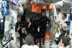 Hugs And Refreshment As ISS Welcomes Shubhanshu Shukla And Team Hugs And Refreshment As ISS Welcomes Shubhanshu Shukla And Team