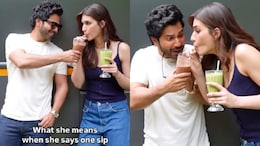 Kriti Sanon Asks For Just "One Sip" Of Varun Dhawan's Chocolate Shake, Here's Why He Regrets It