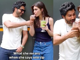 Kriti Sanon Asks For Just "One Sip" Of Varun Dhawan's Chocolate Shake, Here's Why He Regrets It Kriti Sanon Asks For Just "One Sip" Of Varun Dhawan's Chocolate Shake, Here's Why He Regrets It