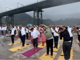 Watch: Officials, Locals Participate In Yoga Event At World's Highest Chenab Rail Bridge Watch: Officials, Locals Participate In Yoga Event At World's Highest Chenab Rail Bridge