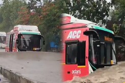 Watch: Pune Road Turns Into 'Wave Pool' After Heavy Rain Watch: Pune Road Turns Into 'Wave Pool' After Heavy Rain