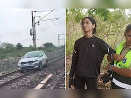 Video: Woman Drives Car On Railway Track In Telangana, 15 Trains Diverted Video: Woman Drives Car On Railway Track In Telangana, 15 Trains Diverted