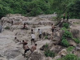 Video: 6 Women Slip On Top Of Bihar Waterfall, Saved Just Before Reaching Edge Video: 6 Women Slip On Top Of Bihar Waterfall, Saved Just Before Reaching Edge
