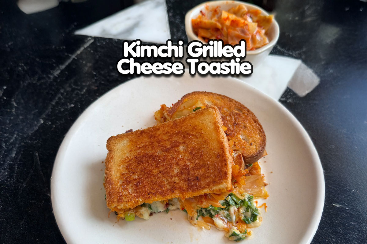 Spicy and Cheesy Kimchi Grilled Cheese Toastie Recipe