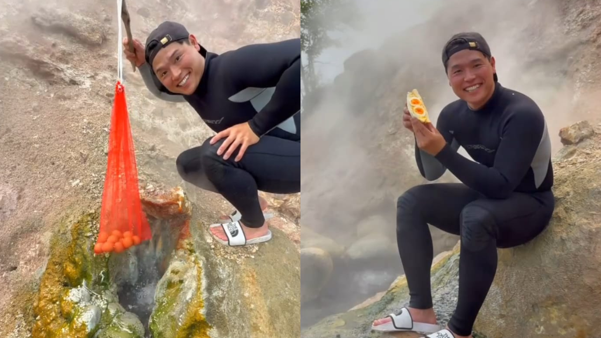 Viral Video: Vlogger Boils Eggs Inside Hot Spring, Then Uses Them In A Sandwich