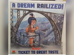 "Dream 'Railized'": Amul's Chenab Bridge Topical Gets Minister's Response "Dream 'Railized'": Amul's Chenab Bridge Topical Gets Minister's Response
