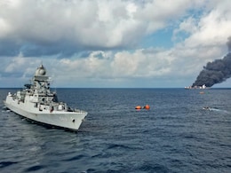 "Won't Forget": China Thanks India For Rescuing Crew From Fire-Stricken Tanker
