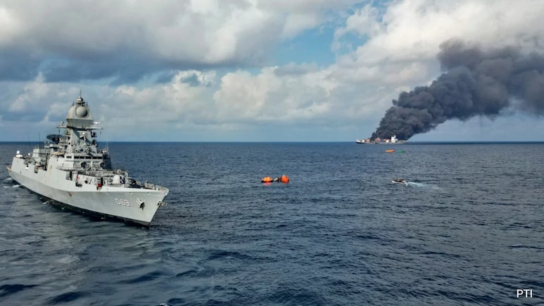 "Won't Forget": China Thanks India For Rescuing Crew From Fire-Stricken Tanker