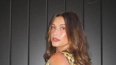 princess polly baby blue dress Hailey Bieber's Fierce Leopard Print Dress Is A Glamorous Nod To 90s  Supermodel Style