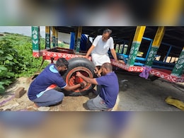 After Priest's 20-Year Search, Sukhoi Tires Fitted On Jagannath Chariot After Priest's 20-Year Search, Sukhoi Tires Fitted On Jagannath Chariot