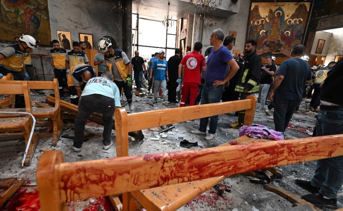 The attack took place in Dweila on the outskirts of Damascus inside the Mar Elias Church. 
