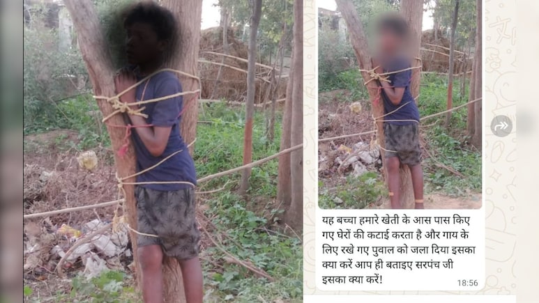 नाबालिग बच्चे को पेड़ से बांधकर बुरी तरह पीटा, एक घंटे तक तड़पता रहा बच्चा, सोशल मीडिया पर... नाबालिग बच्चे को पेड़ से बांधकर बुरी तरह पीटा, एक घंटे तक तड़पता रहा बच्चा, सोशल मीडिया पर...